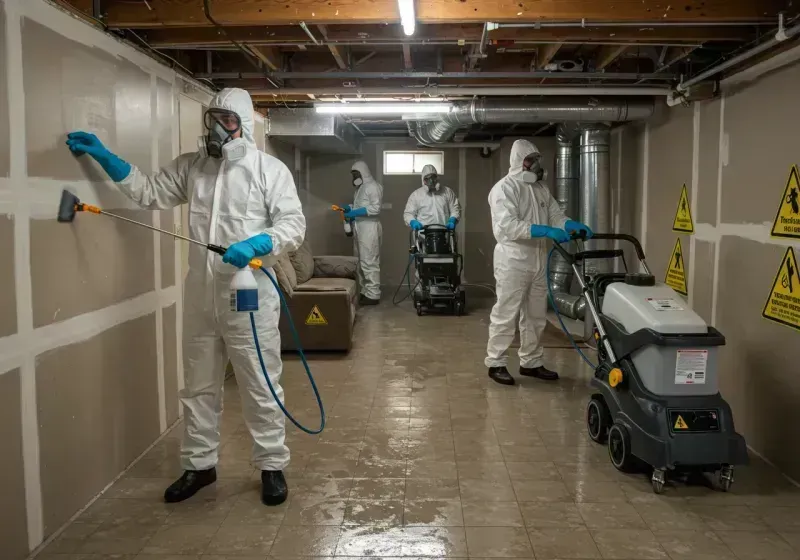 Basement Moisture Removal and Structural Drying process in Tripp County, SD